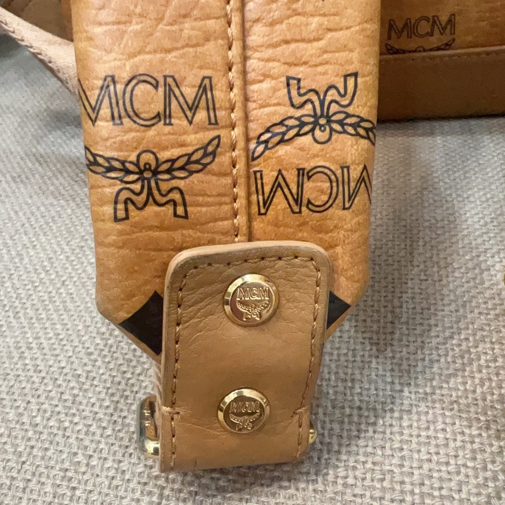 MCM Cognac Logo Backpack - Picture 4 of 14